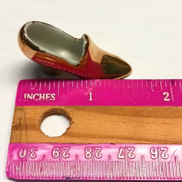 Vintage Gold Porcelain Tiny High Heels - Picture 5 of 5